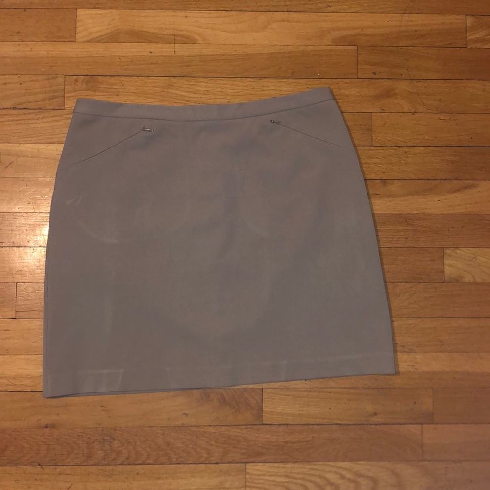 Khaki Stretch Businesses Skirt by The Limited